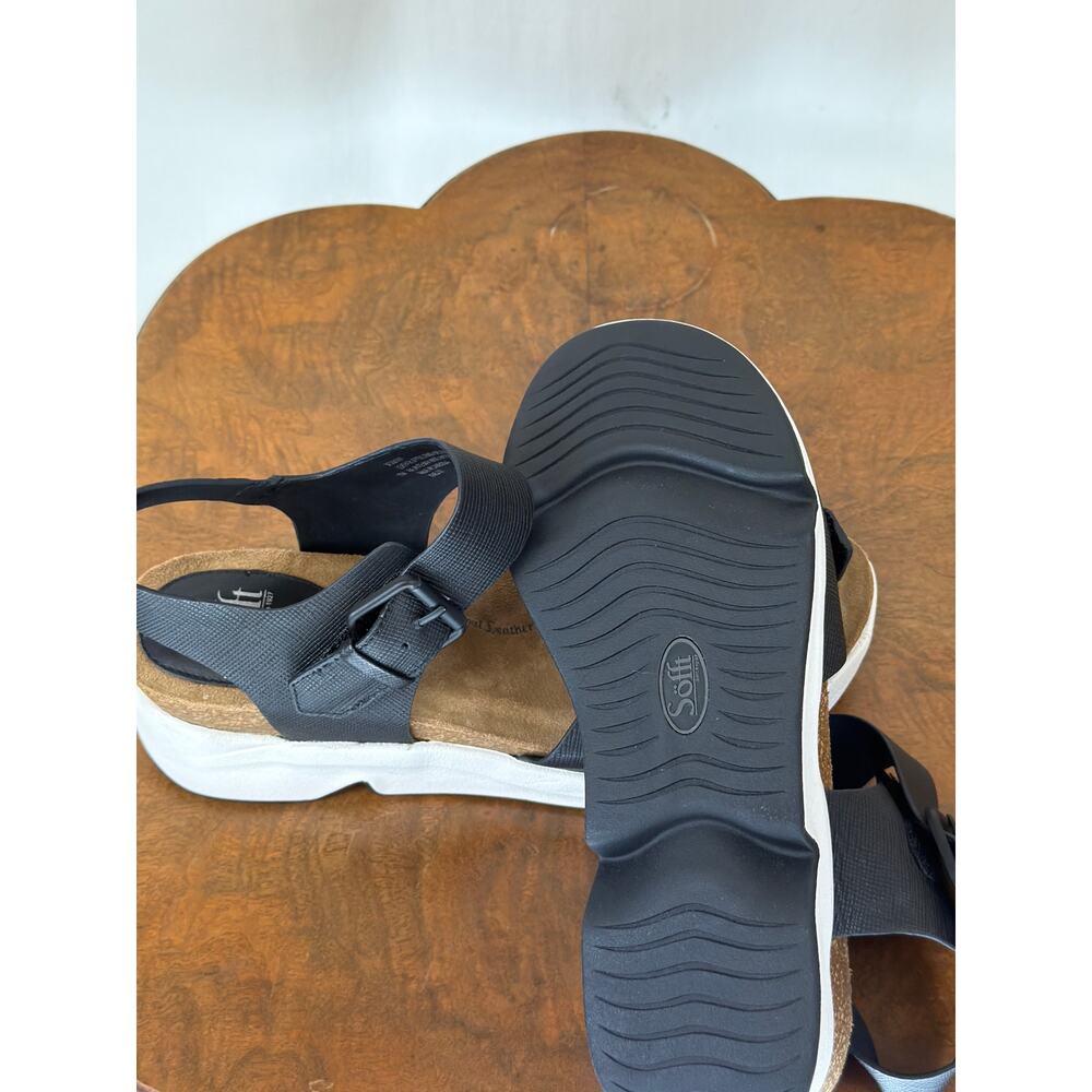 NWT Sofft Castello Black Comfort Walking Sandal Size 10 # 0576